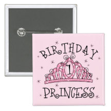 Primeiro aniversario da princesa do aniversário da botons