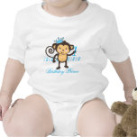 Primeiro príncipe customizável Camisa do macaco do Babador