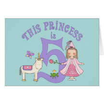 Princesa 5o aniversário Inviitation do unicórnio Cartão