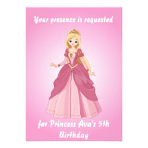 Princesa Aniversário Convite