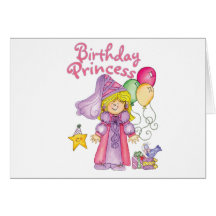 Princesa Aniversário Menina Cartões