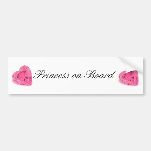 Princesa bonito a bordo autocolante no vidro trase adesivos