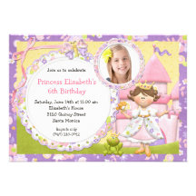 Princesa bonito convite de aniversário