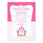 Princesa cor-de-rosa Castelo Aniversário Convite Personalizados