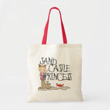 Princesa do castelo da areia bolsas para compras