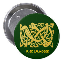 Princesa dourada celta do irlandês do verde do cob broches