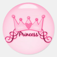Princesa Etiqueta Adesivos Em Formato Redondos