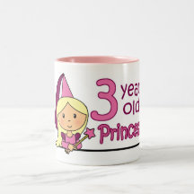Princesa Idade 3 Caneca
