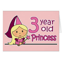 Princesa Idade 3 Cartoes
