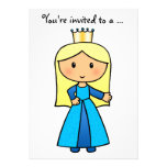 Princesa loura bonito chá de panela do clipart dos convite personalizados