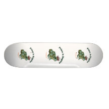 Príncipe do sapo do sapo no disfarce skate boards