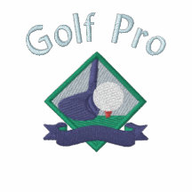 Pro de golfe com logotipo bordado polo