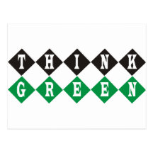 Produtos & design do pense verde! cartão postal
