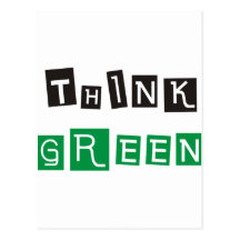 Produtos & design do pense verde! cartão postal