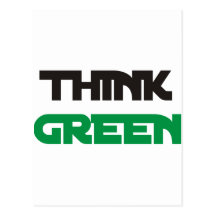 Produtos & design do pense verde! cartoes postais
