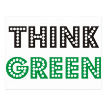 Produtos & design do pense verde! cartoes postais