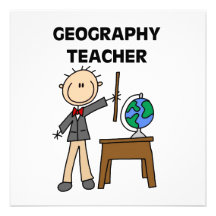 Professor da geografia convite personalizado