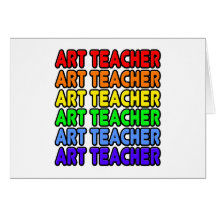 Professor de arte do arco-íris cartoes