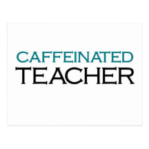 Professor de Caffeinated (sacudida azul) Cartoes Postais