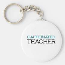 Professor de Caffeinated (sacudida azul) Chaveiros