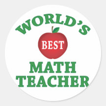 Professor de matemática do mundo o melhor adesivo redondo