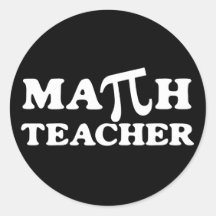 Professor de matemática PI Adesivo Em Formato Redondo