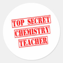 Professor extremamente secreto da química adesivos redondos