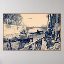 Profissões de Paris do vintage: Cardadura Impressão