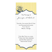 Programa amarelo azul moderno do casamento da list modelo de panfleto informativo