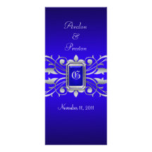 Programa azul do casamento da cerceta da grã-duque modelos de panfletos informativos