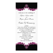 programa cor-de-rosa preto do casamento panfletos informativos personalizados