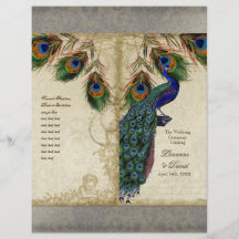 Programa de harmonização elegante do pavão & do ca modelo de panfletos