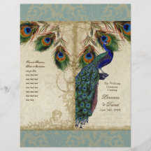 Programa de harmonização elegante do pavão & do ca panfleto coloridos