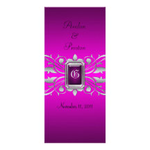 Programa de prata do casamento do rosa da grã-duqu panfletos informativos personalizados