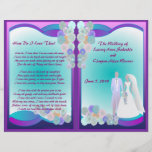 Programa do casamento (design Bifold) Modelos De Panfleto