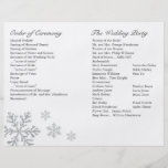 Programa do casamento do floco de neve do inverno panfleto personalizados