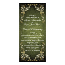 programa régio verde rústico do casamento panfletos informativos personalizados