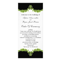 programa verde preto do casamento panfletos informativos
