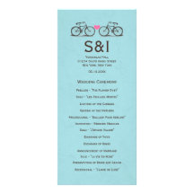 Programas do casamento da bicicleta do vintage modelos de panfletos informativos