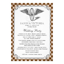 Programas do casamento do tabuleiro de damas de St Convites Personalizado