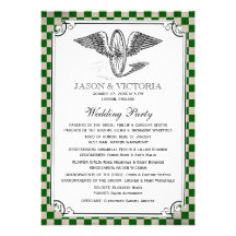 Programas do casamento do tabuleiro de damas de St Convites Personalizado