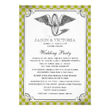 Programas do casamento do tabuleiro de damas de St Convite