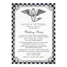 Programas do casamento do tabuleiro de damas de St Convites Personalizado
