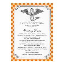 Programas do casamento do tabuleiro de damas de St Convites Personalizado