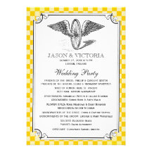 Programas do casamento do tabuleiro de damas de St Convite Personalizado