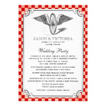 Programas do casamento do tabuleiro de damas de St Convite