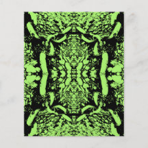 Projeto abstrato verde-claro e preto panfleto personalizados