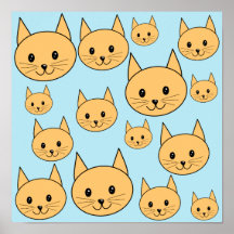 Projeto alaranjado do gato do gengibre pôsteres