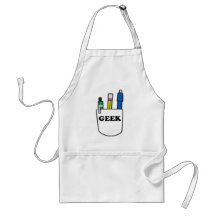 Protetor engraçado do bolso do GEEK Aventais