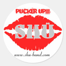 Pucker de Shu acima dos lábios Adesivos Redondos
